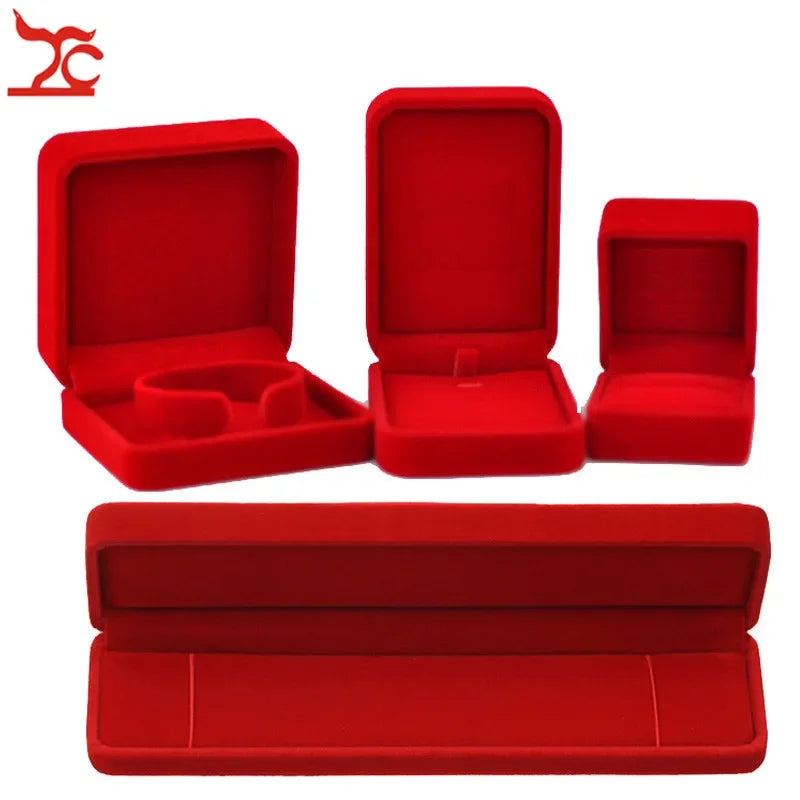 Quality Wedding Jewelry Storage Case Amazing Red Velvet