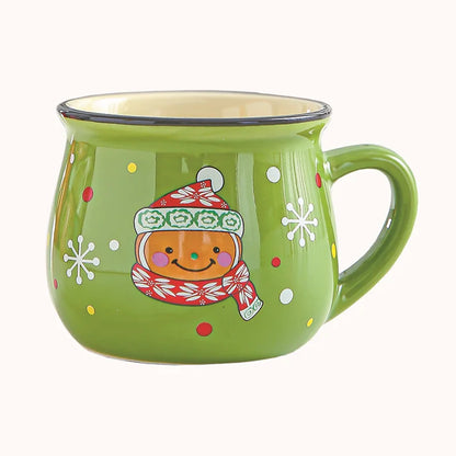 Ceramic Christmas Mug Cartoon Santa Mousse Cup Coffee Cup For Office Home Baking Dessert Breakfast Milk Mug For Kids Xmas Gift