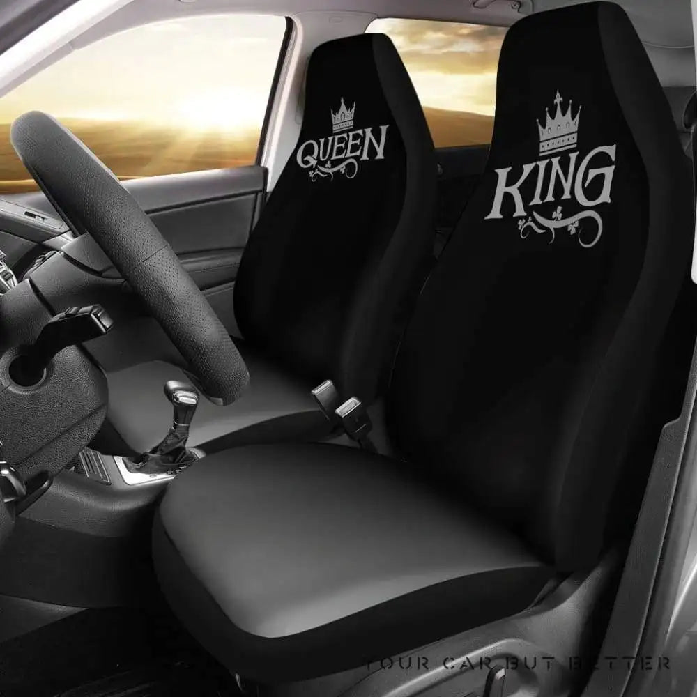 Queen and King His and Hers Car Seat Covers Set