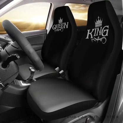 Queen and King His and Hers Car Seat Covers Set