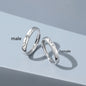 A Pair Of Sterling Silver Couple Rings