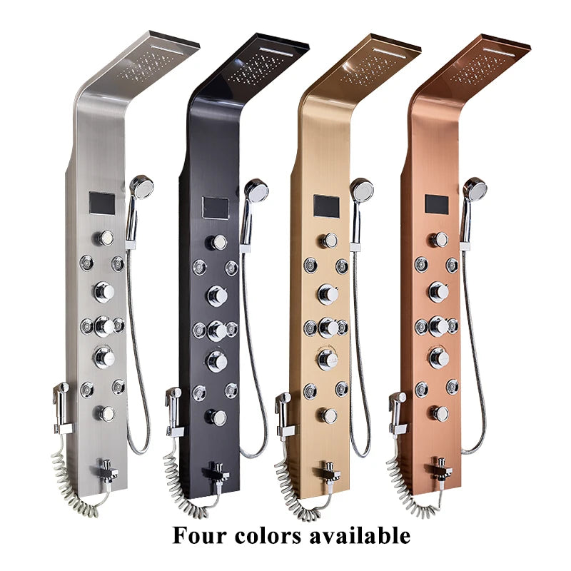 Luxury Bathroom Shower Panel Waterfall Rainfall Shower Head