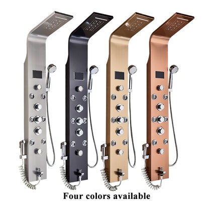 Luxury Bathroom Shower Panel Waterfall Rainfall Shower Head