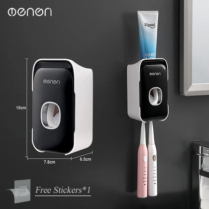 Automatic Toothpaste Dispenser Wall-Mounted Bathroom Toothpaste Squeezer