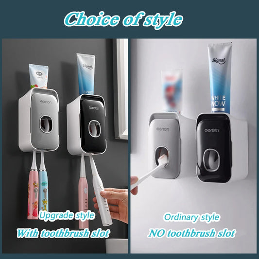 Automatic Toothpaste Dispenser Wall-Mounted Bathroom Toothpaste Squeezer