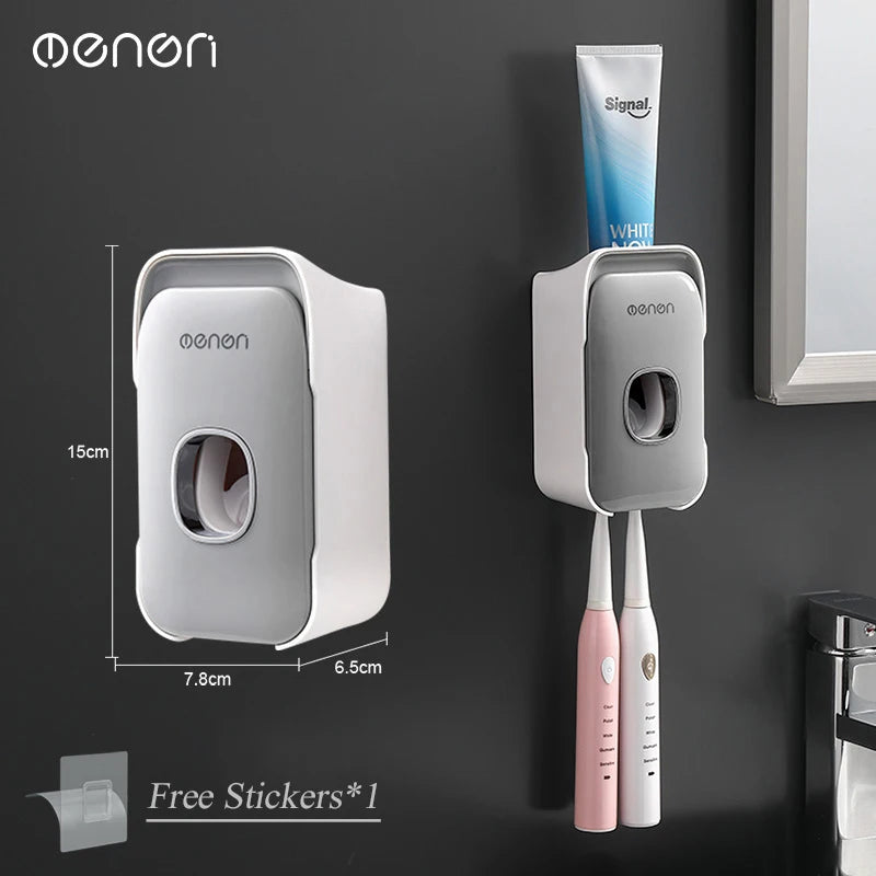 Automatic Toothpaste Dispenser Wall-Mounted Bathroom Toothpaste Squeezer