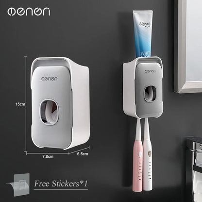 Automatic Toothpaste Dispenser Wall-Mounted Bathroom Toothpaste Squeezer