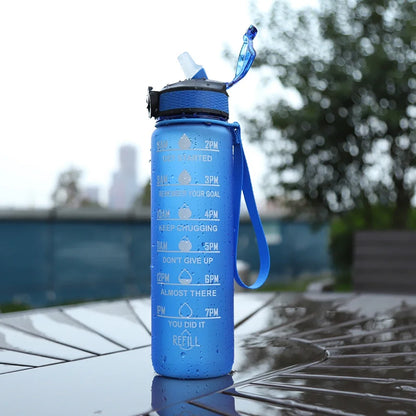 1 Liter Water Bottle Motivational Sport Water Bottle Leakproof