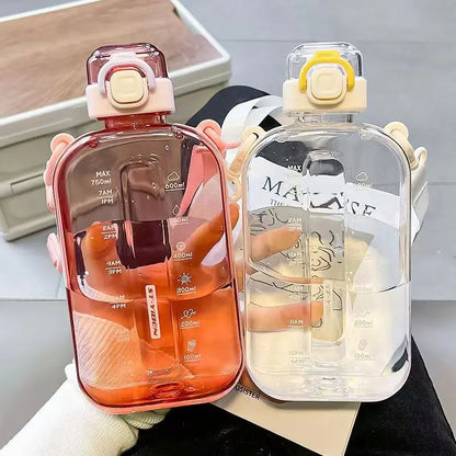 750ML Eco-Friendly Sports Water Bottle – Portable with Strap