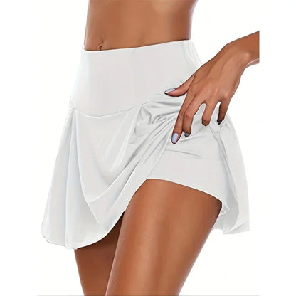 Y2K High-Waist Sports Skort – 12 Colors, All-Season Comfort