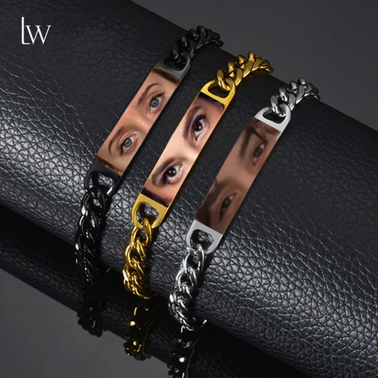 Personalized Lover Eyes Picture Bracelet for him&her