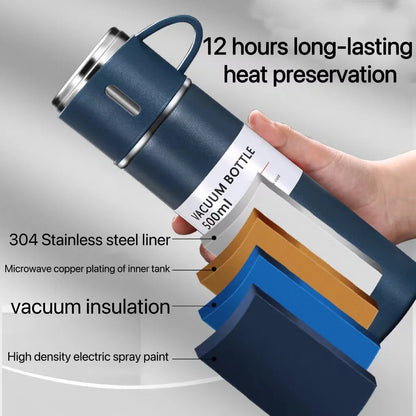 500ML Stainless Steel Vacuum Flask – Thermal Insulated Couple Bottle