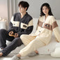 2024 Coral Fleece Couple Pajama Set – Winter Loungewear