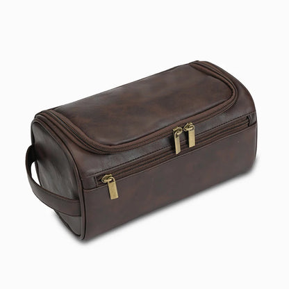 Personalized Leather Toiletry Bag – Travel Dopp Kit for Men