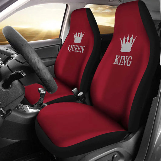 Queen and King His and Hers Car Seat Covers Set