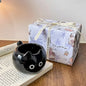 Siamese Cat Cup Cute Cartoon Ceramic Cupwith Lid Spoon Water Cup Couple Mug Creative Funny Gift for Friends' Birthday