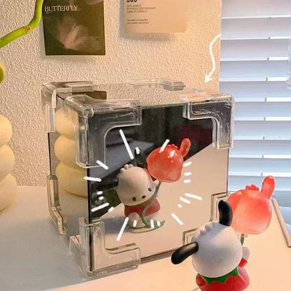 DIY Tulip Mirror Cube Lamp Simulation Flower