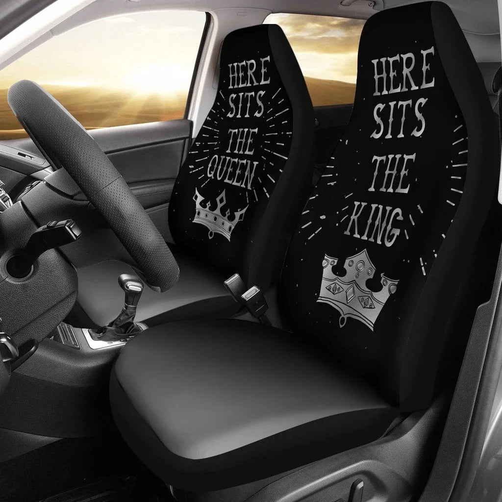 Queen and King His and Hers Car Seat Covers Set