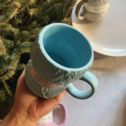 Creative Colorful Wool Ceramics Mugs coffee mug