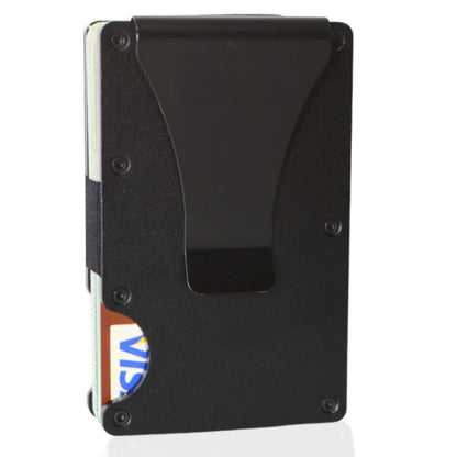 Slim RFID Metal Wallet – Minimalist Front Pocket Wallet with Money Clip