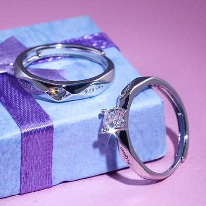 His & Her Engraved Couple Rings – Wedding Love Token