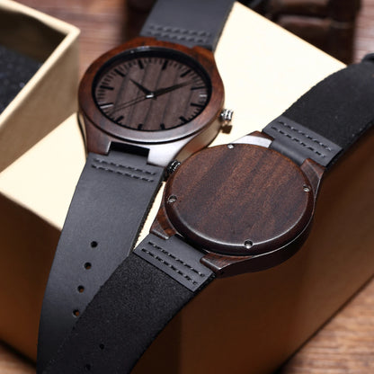 Nordic Minimalist Wooden Watch – Japanese Quartz Movement