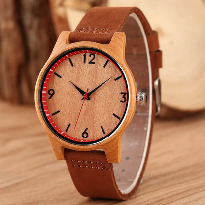 Cherry Wood/Bamboo Watches Fashion Minimalist Women's Watch