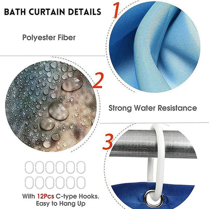 Spa Zen Stone Bamboo Leaves Shower Curtain Sets