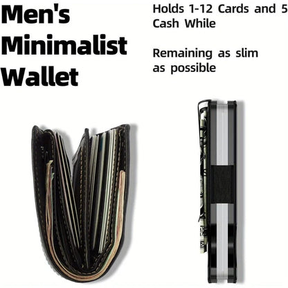 Slim RFID Metal Wallet – Minimalist Front Pocket Wallet with Money Clip
