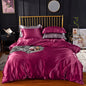 High End Home Emulation Silk Satin Bedding Set