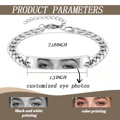 Personalized Lover Eyes Picture Bracelet for him&her