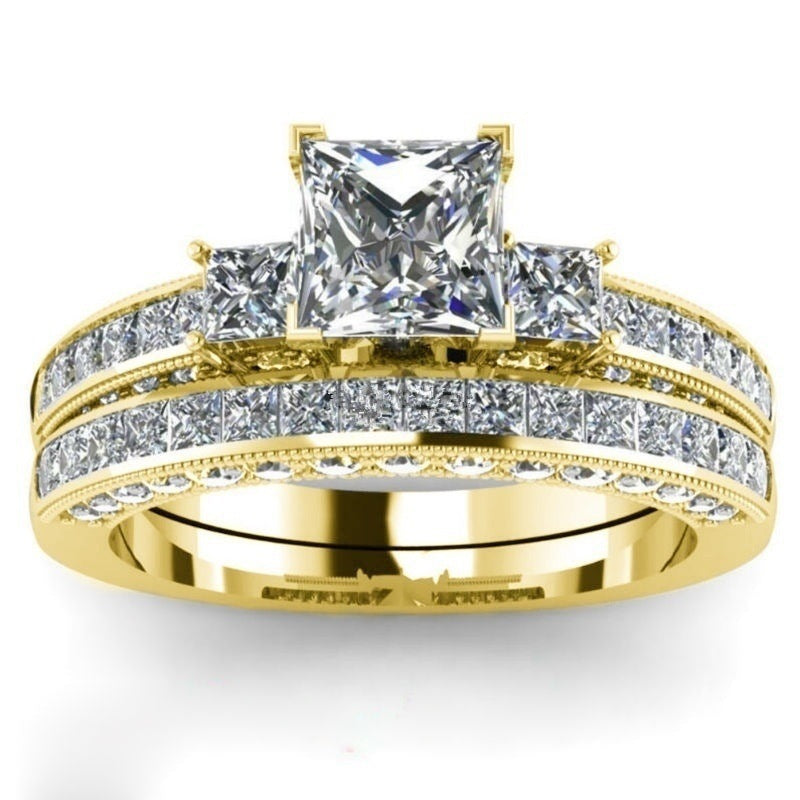 Crystal Diamond Ring European And American