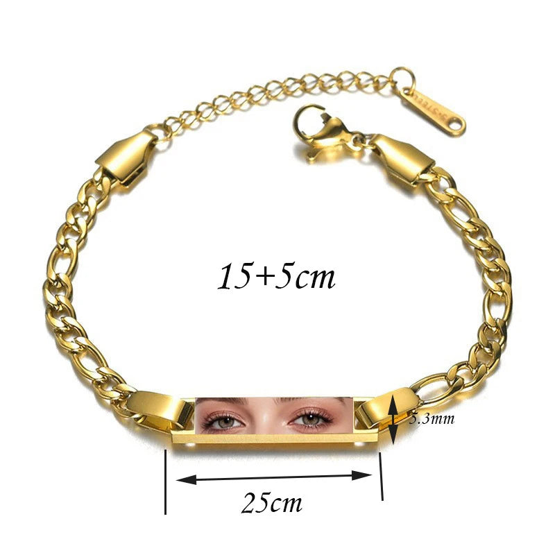 Personalized Lover Eyes Picture Bracelet for him&her