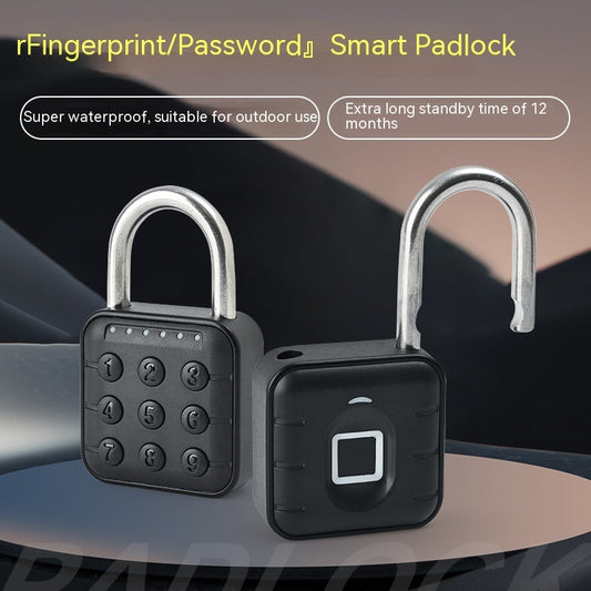 Fingerprint Lock Padlock Household Waterproof & Password