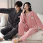 2024 Coral Fleece Couple Pajama Set – Winter Loungewear