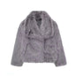 TRAFZA Women Fashion Cropped Faux Fur Jacket Coat