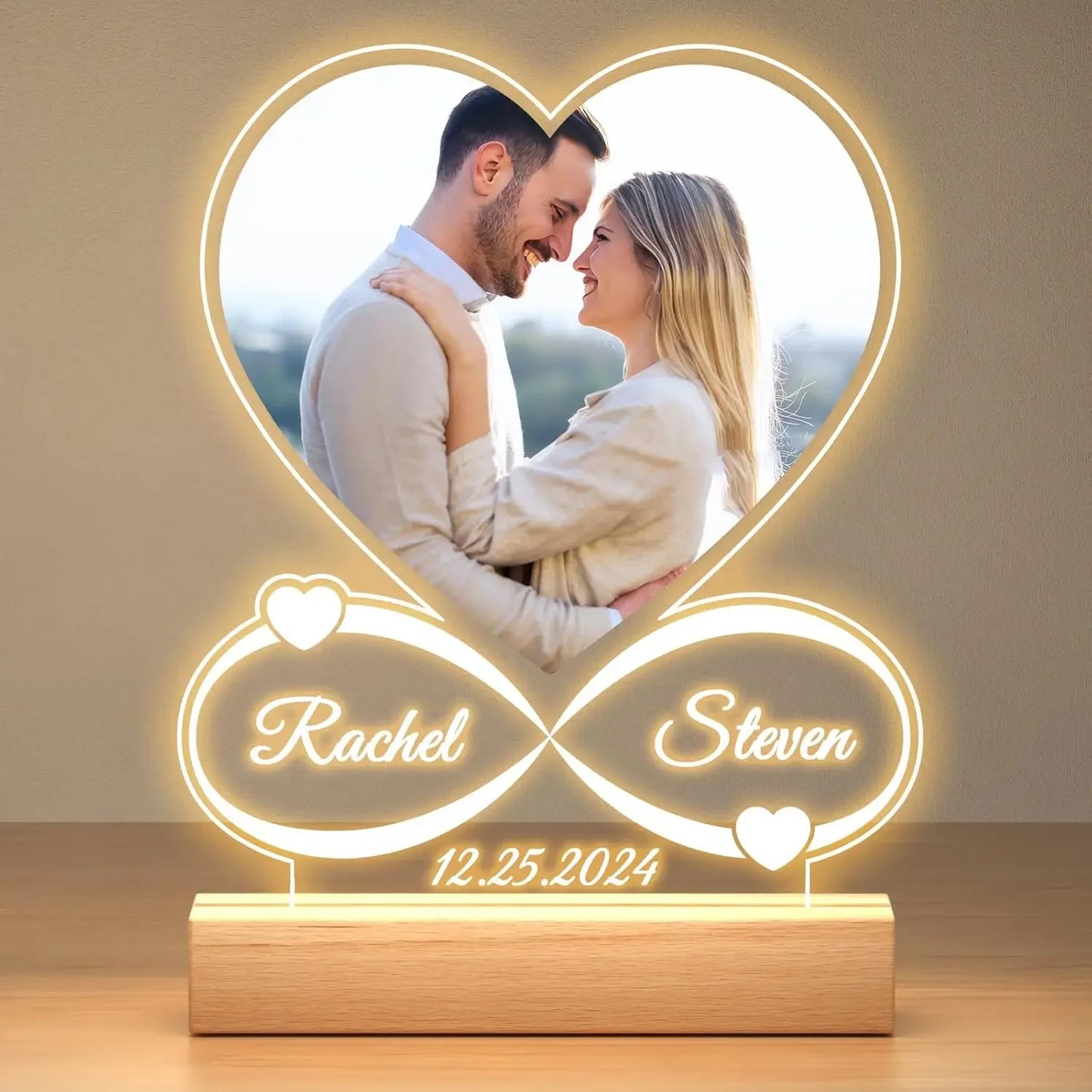 Personalized LED Picture Frame HIM&HER Day Gift