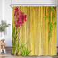 Zen Green Bamboo Buddha Shower Curtain