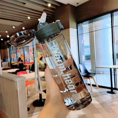 800ml Sports Water Bottle With Straw Plastic Water Bottles